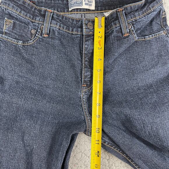 Levis Strauss Signature At Waist Bootcut Jeans Womens 12 Long Dark Wash - Picture 11 of 12